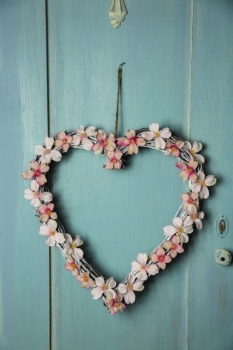 Artificial Mixed Pink Dogwood Heart Set